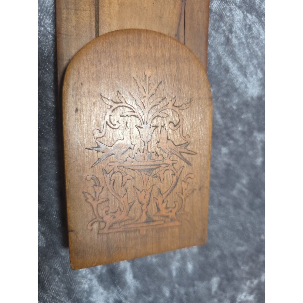 Antique foldable Wooden book shelf applique Handmade Book Holder Engraved - Picture 2 of 5